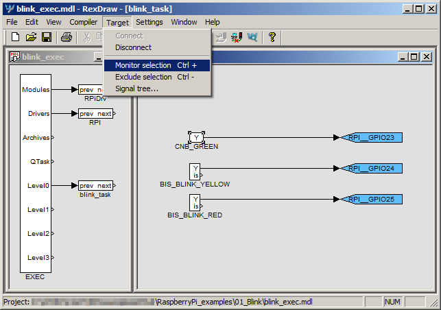 Online mode of the RexDraw development environment