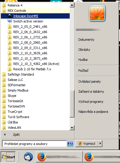 Running Inkscape with RexHMI from Start menu